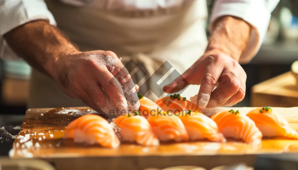 Picture of Delicious Salmon Salad Plate with Fresh Vegetables