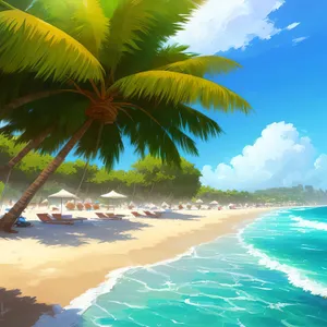 Sunny Palm Beach Paradise