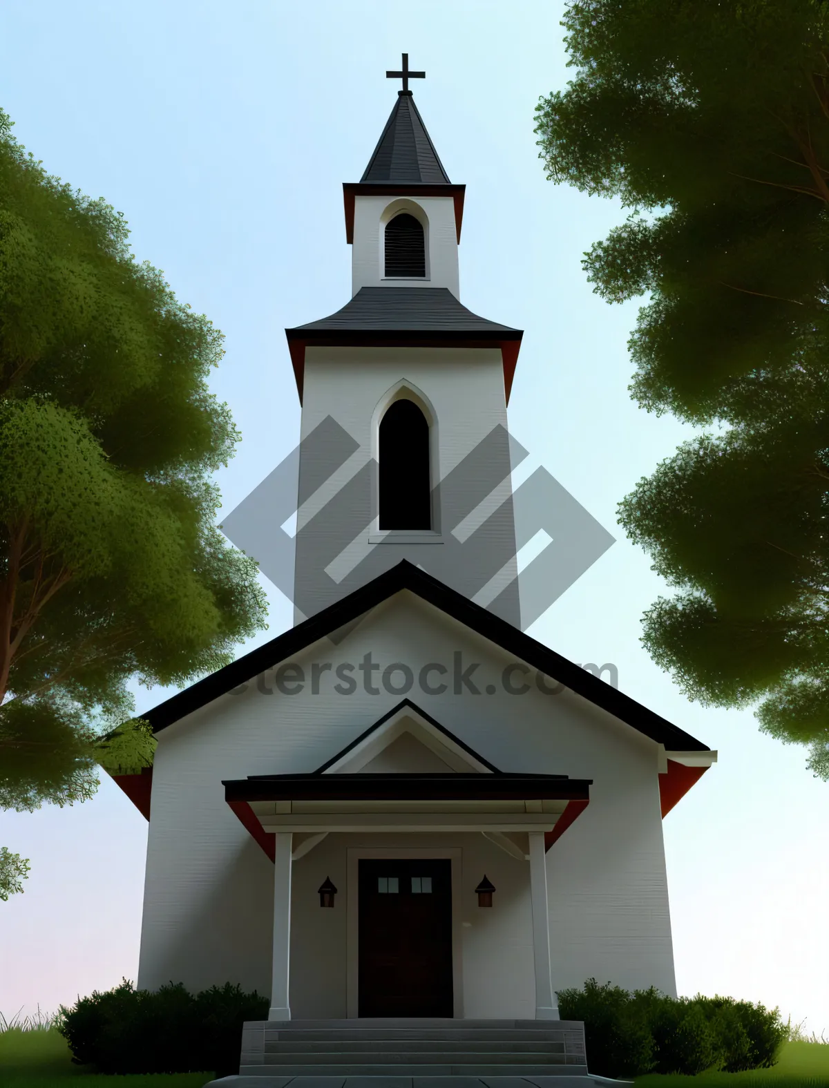 Picture of Orthodox Cathedral with Bell Tower and Dome