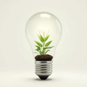 Innovative Energy-Efficient Lamp with Plant