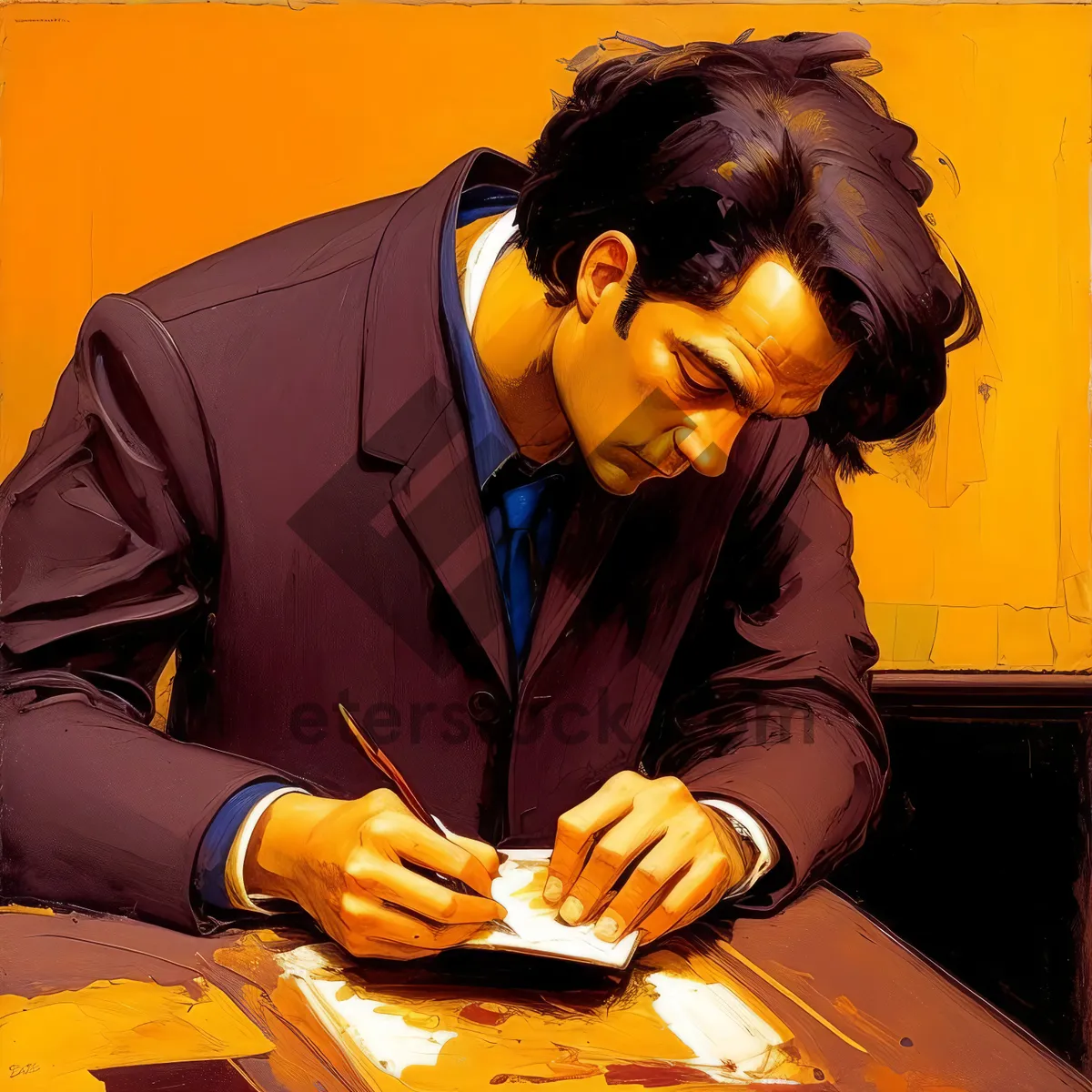 Picture of Professional DJ at Work in Office Studio