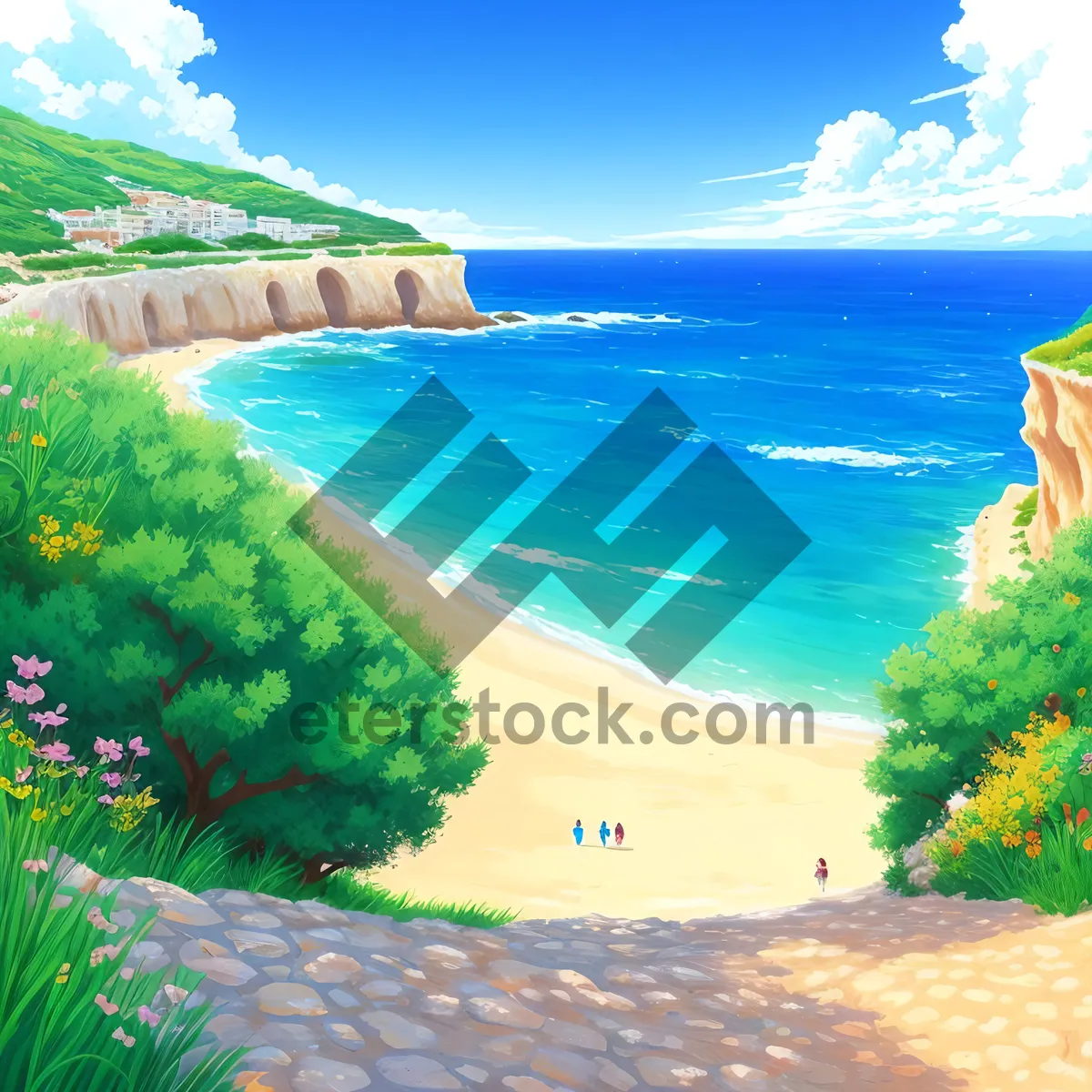 Picture of Sun-kissed Coastal Bliss: Tropical Beach Paradise