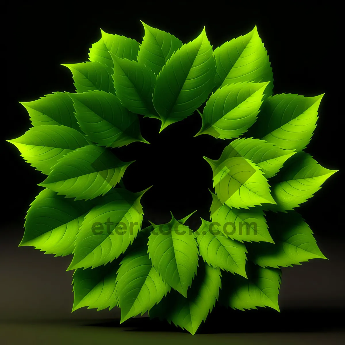 Picture of Lotus Leaf: Vibrant Spring Flora with Textured Design