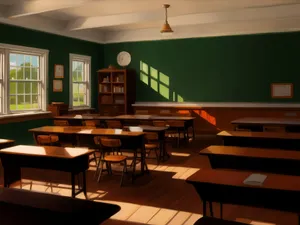 Modern restaurant interior with wooden furniture and floorlamp