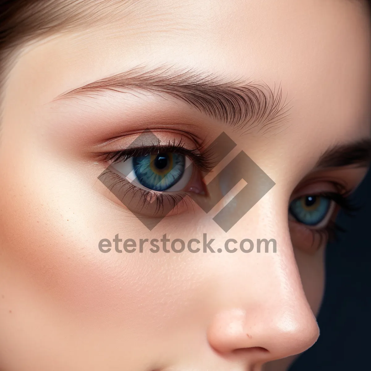 Picture of Glamorous brunette model with captivating eyes and flawless skin
