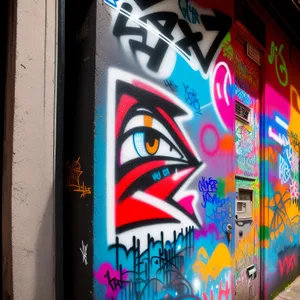 Colorful Pop Graffiti Adorns Decorated Vending and Slot Machine