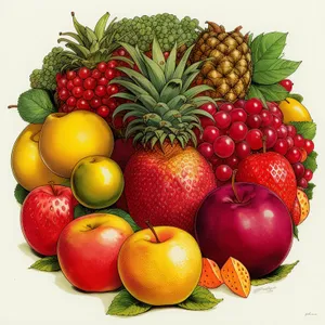 Assorted Fresh Fruits in Basket