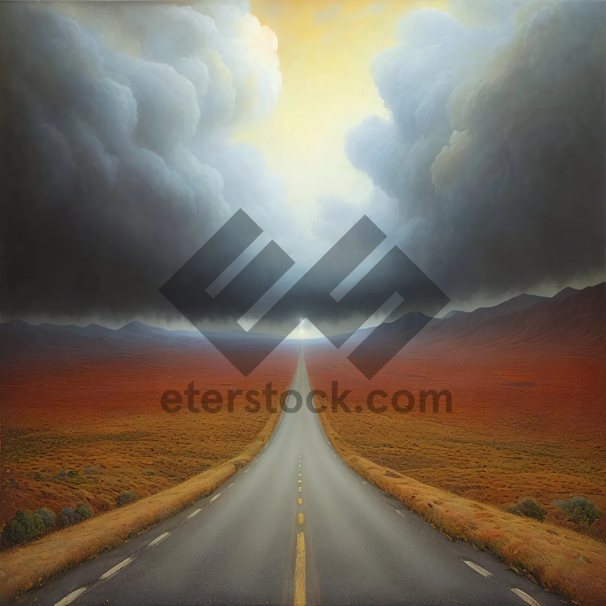 Picture of Endless Horizon: A Road Through Scenic Landscape