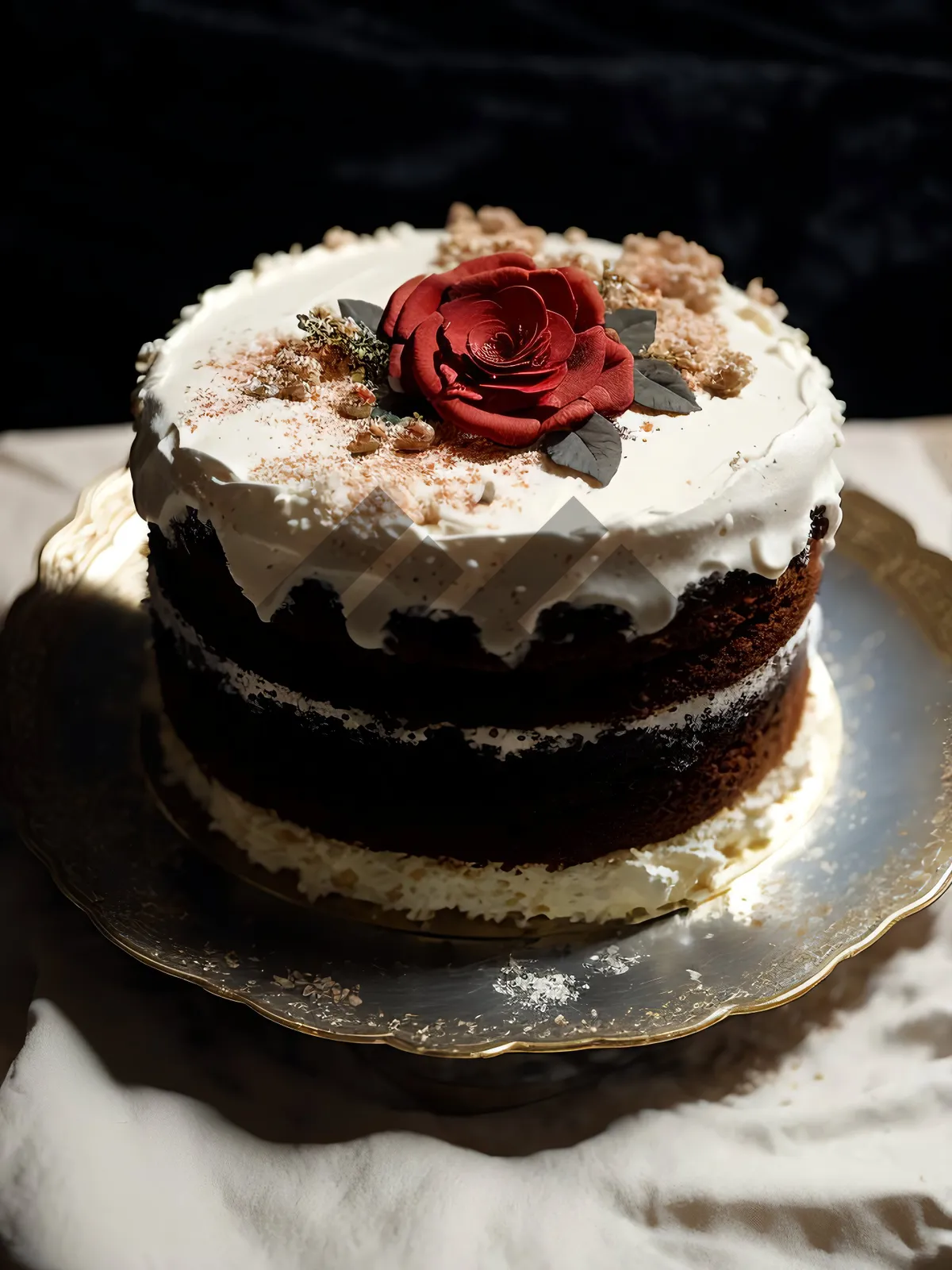 Picture of Delicious Berry Trifle with Chocolate and Cream