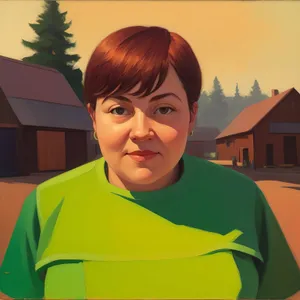 Happy Smiling Student Woman with Pretty Hair