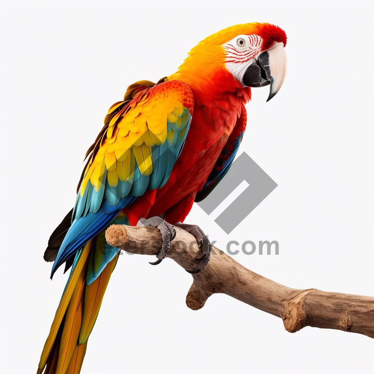 Picture of Colorful Macaw Parrot with Yellow Feathers