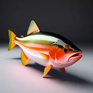 Golden Fish in Glass Bowl