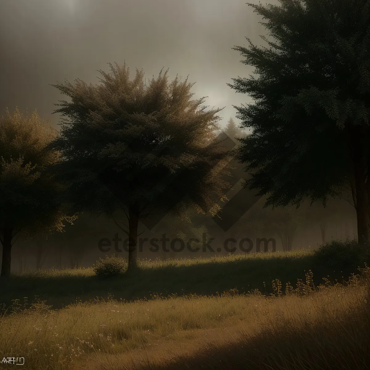 Picture of Scenic Tree Landscape with Sunny Sky