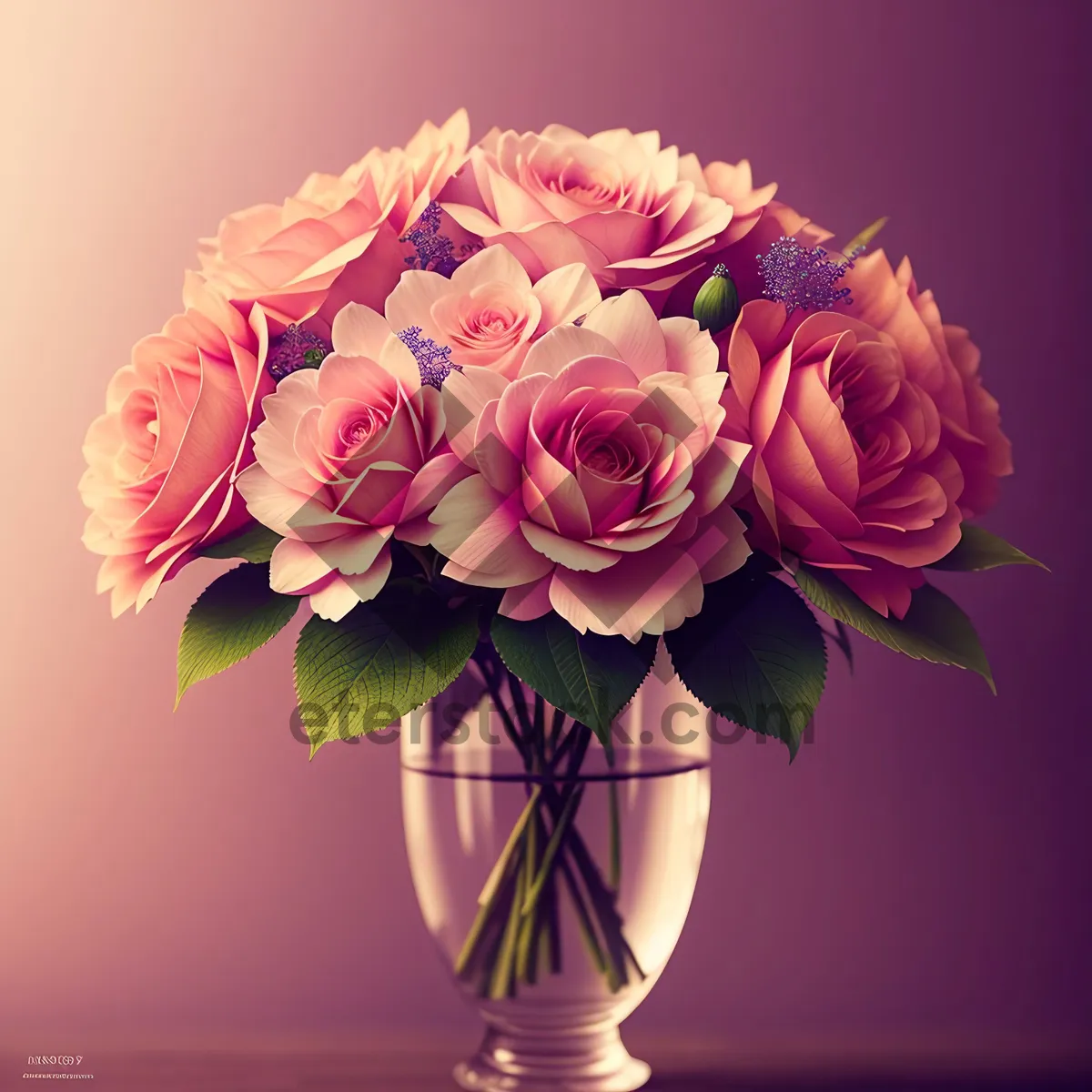 Picture of Pink Floral Bouquet - Vibrant Spring Décor