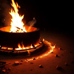 Flaming Hearth: A Fiery Glow of Heat