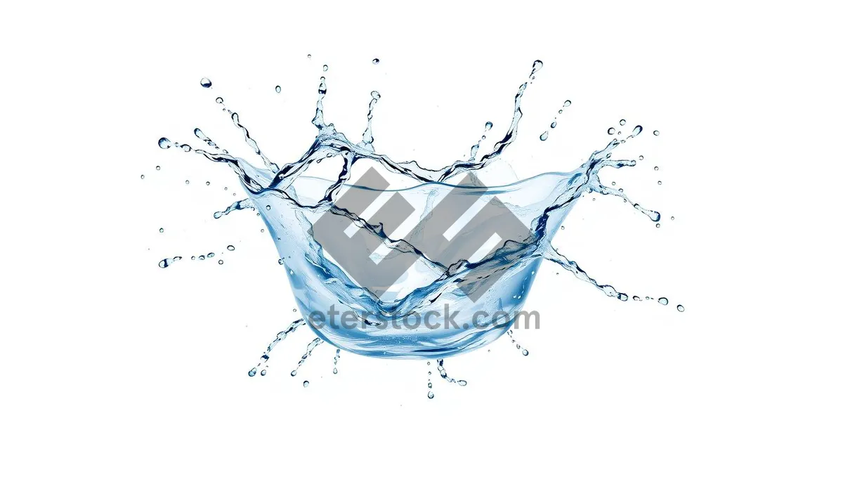 Picture of Clear water splash with ripple pattern.