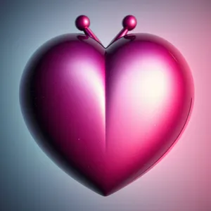 Shiny Heart-shaped Icon for Valentine's Web Design