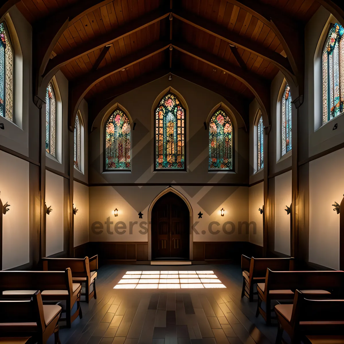 Picture of Serene Elegance: Ancient Cathedral's Divine Anteroom