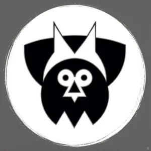 Black Poison Pirate Icon Design - Round Graphic Silhouette
