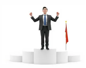 Corporate Team of Professional Businessmen in Office.