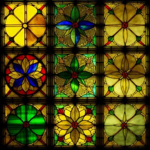 Vibrant Decorative Window Art Pattern