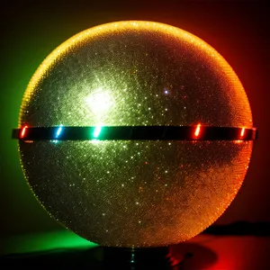 Planet Sphere with Illuminated Glass Orb