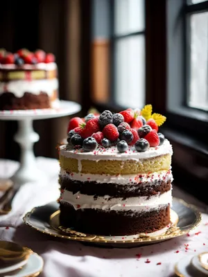 Delicious Berry Trifle with Cream and Chocolate