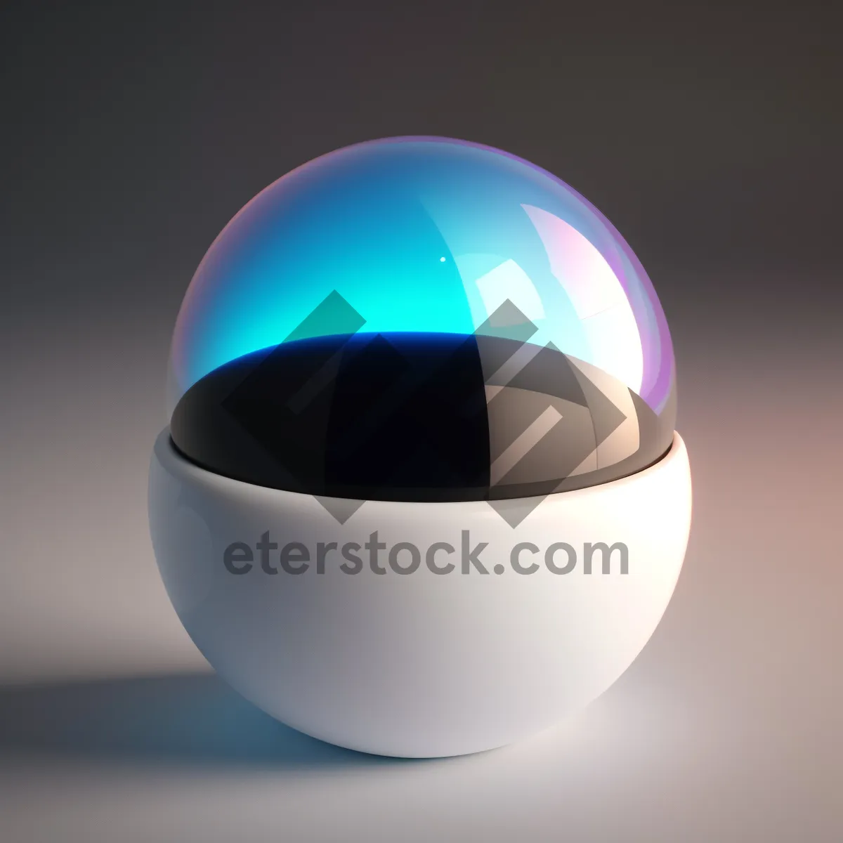 Picture of Shiny 3D Globe Icon: Glass Sphere Design