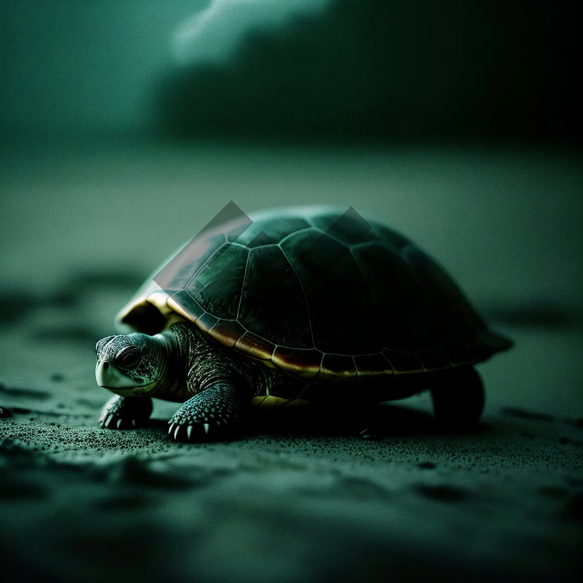 Picture of Terrapin Turtle: Slow-moving Reptile in Mud Shell