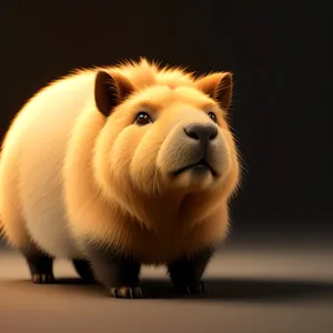 Cute Guinea Pig with Fluffy Fur and Whiskers