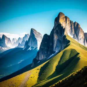 Snow-capped Majesty: Glacier Peak in Majestic Mountain Range