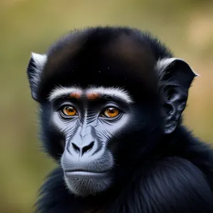 Gibbon - Endangered Primate Swinging in Natural Habitat