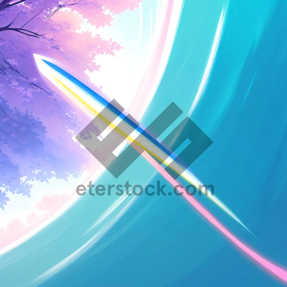 Picture of Abstract Futuristic Wave of Colorful Energy
