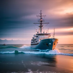 Harbor-bound fisherman aboard majestic sailing vessel