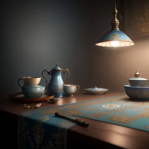 Cozy Corner Tea Time with Decorative Teapot Lamp