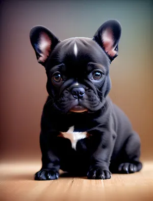 Bulldog Puppy: Adorable Purebred Canine with Wrinkles