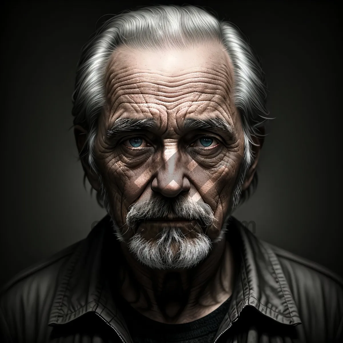 Picture of Serious elderly man with expressive gaze