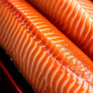 Gourmet Salmon Sushi Plate with Fresh Carrots