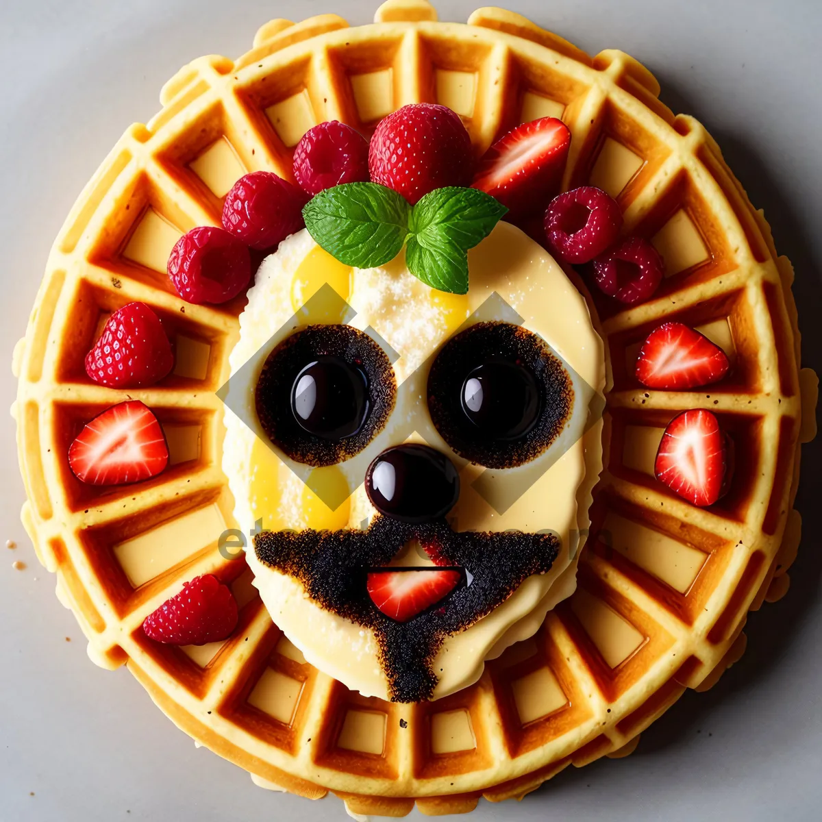 Picture of Delicious Berry Dessert on Plate