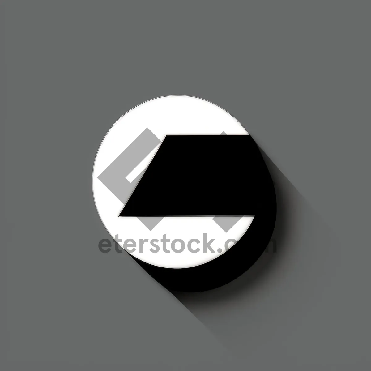 Picture of Shiny 3D Black Icon with Reflection