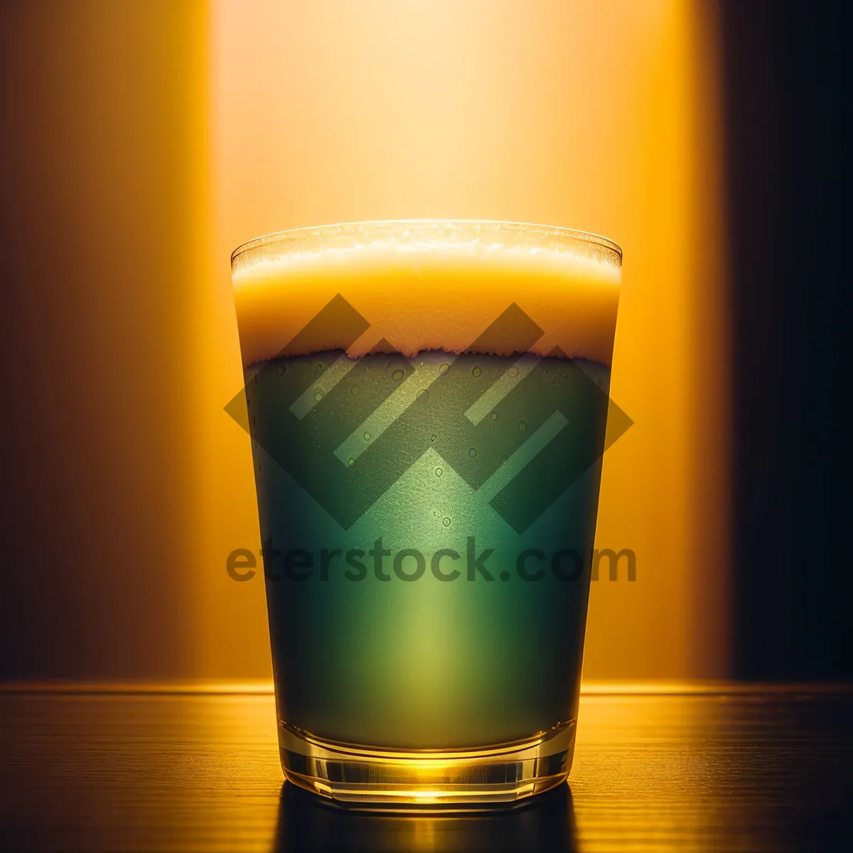 Picture of Frothy Amber Lager in Glass Mug