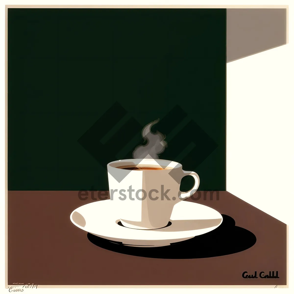 Picture of Hot Breakfast Spread on Black Table with Coffee