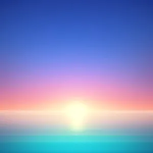 Summer Seascape: Vibrant Sky Over Calm Ocean