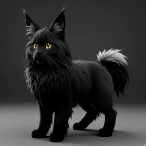 Fluffy Gray Kitty with Adorable Whiskers