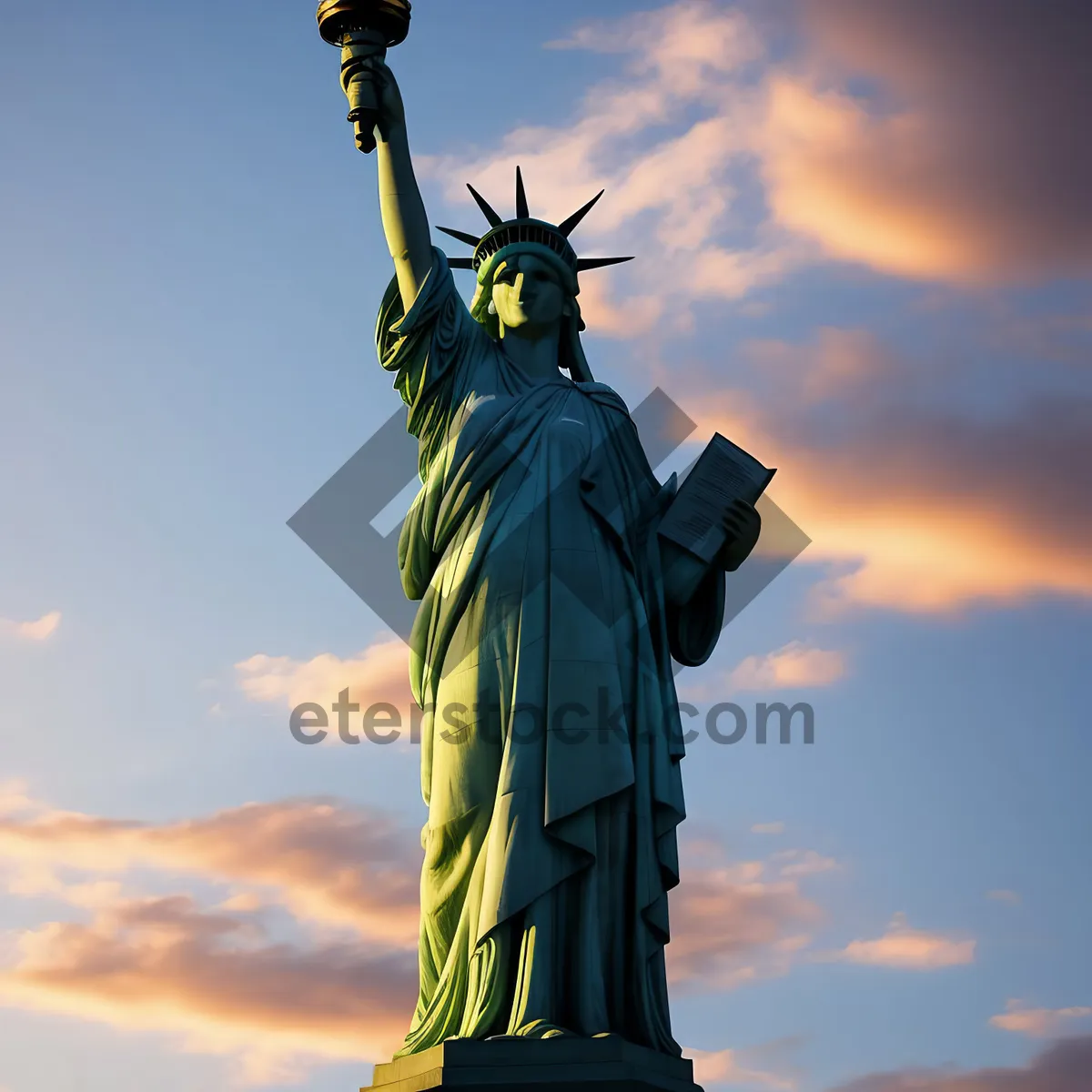 Picture of New York's Iconic Statue of Liberty: Symbolizing Freedom and History