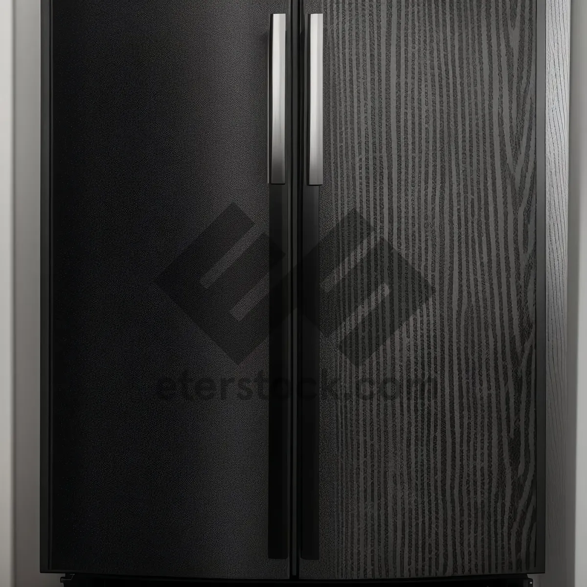 Picture of Metal sliding door with server and loudspeaker