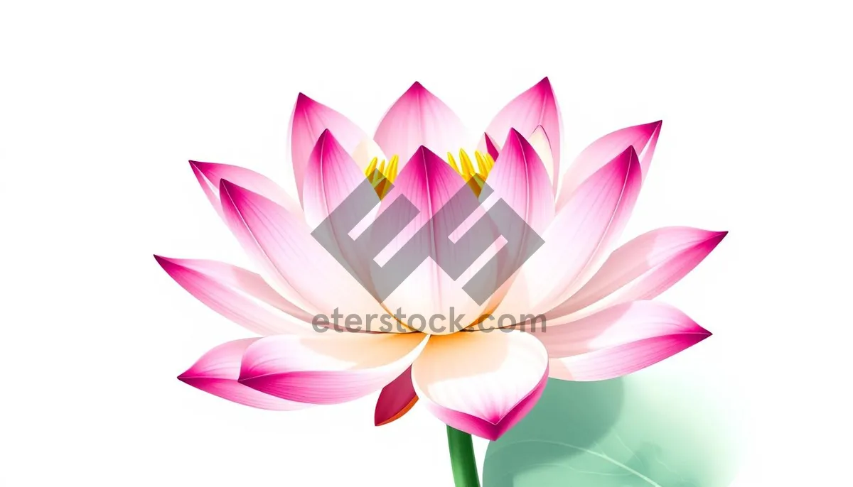Picture of Colorful pink lotus graphic design wallpaper