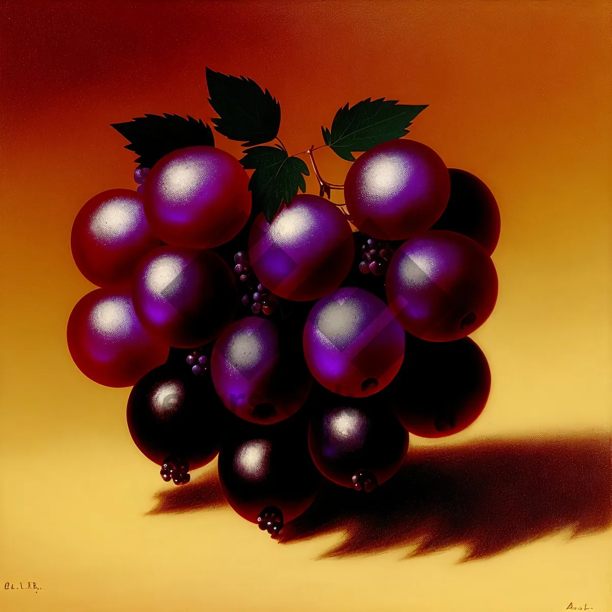 Picture of Sweet Winter Berry Delight with Juicy Grapes