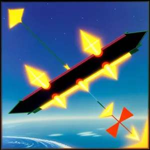 Vibrant Jet Star Icon Silhouette Design