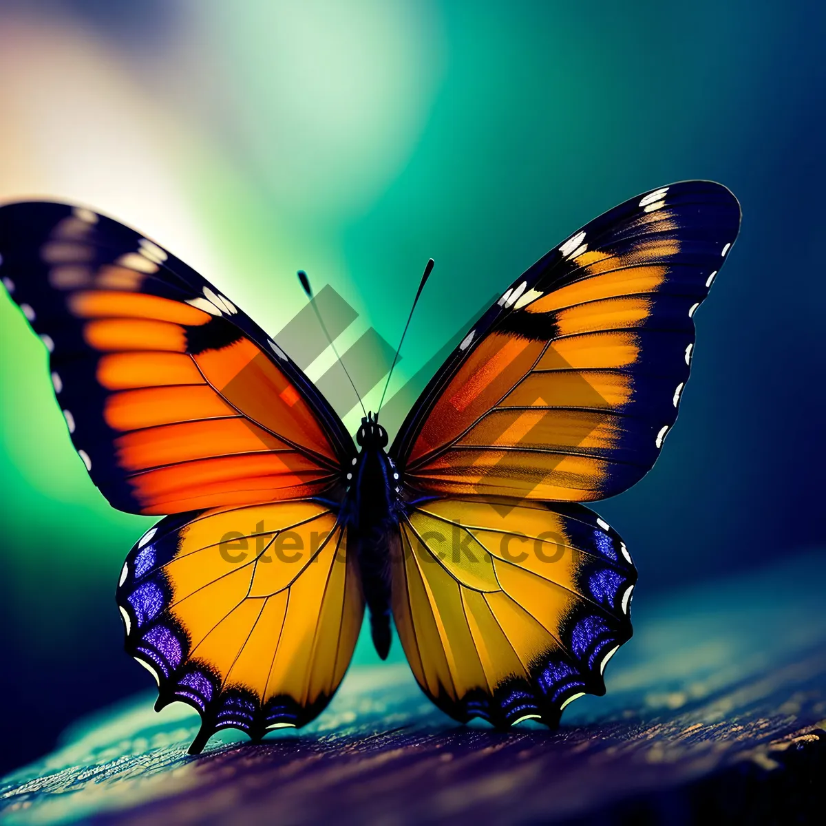 Picture of Monarch Butterfly Wing in Summer Light